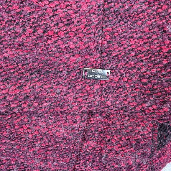 Cop Copine Jacket Womens Size 40 Red Wool Blend Rosaura Toggle Zip Pockets - Picture 10 of 13